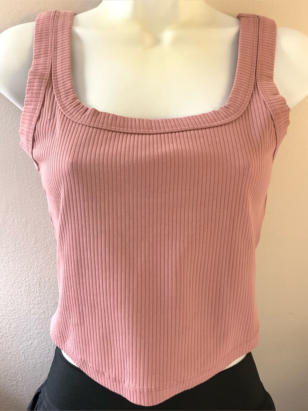 Madewell Tailored Crop Tank in Sleekhold Sz Large NWOT Mauve Color